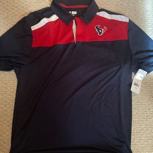NFL Texans Polo T shirt Breathable Material